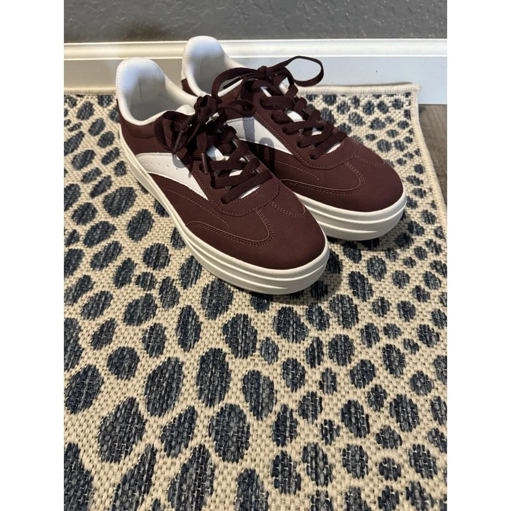 Dream Pairs Val Platform Sneakers 10 Maroonish Plum New